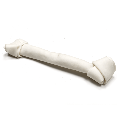 14” Rawhide White Knotted Bone - Premium Feeders - Premium Feeders - Dog Treats