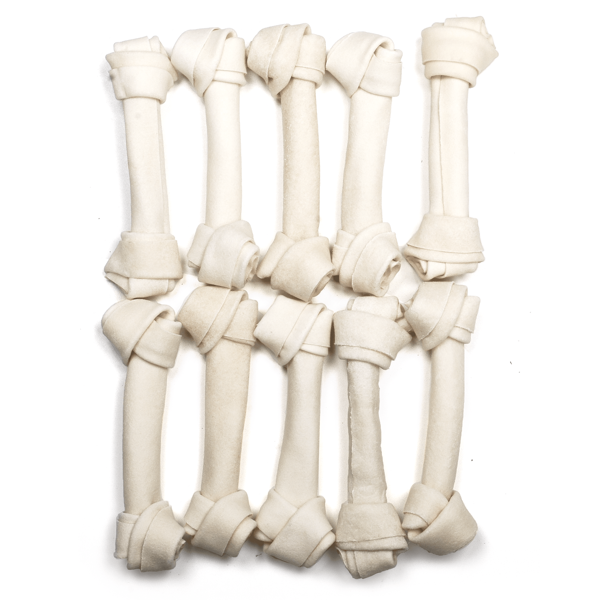 8” Rawhide White Knotted Bone - Premium Feeders - Premium Feeders - Dog Treats