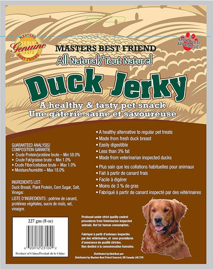 Duck Jerky - 227g - Premium Feeders - Master's Best Friend - Dog Treats