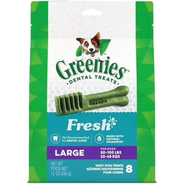 GREENIES Fresh Large Dental Treats - 340g - Premium Feeders - Greenies - Dog Dental Treats