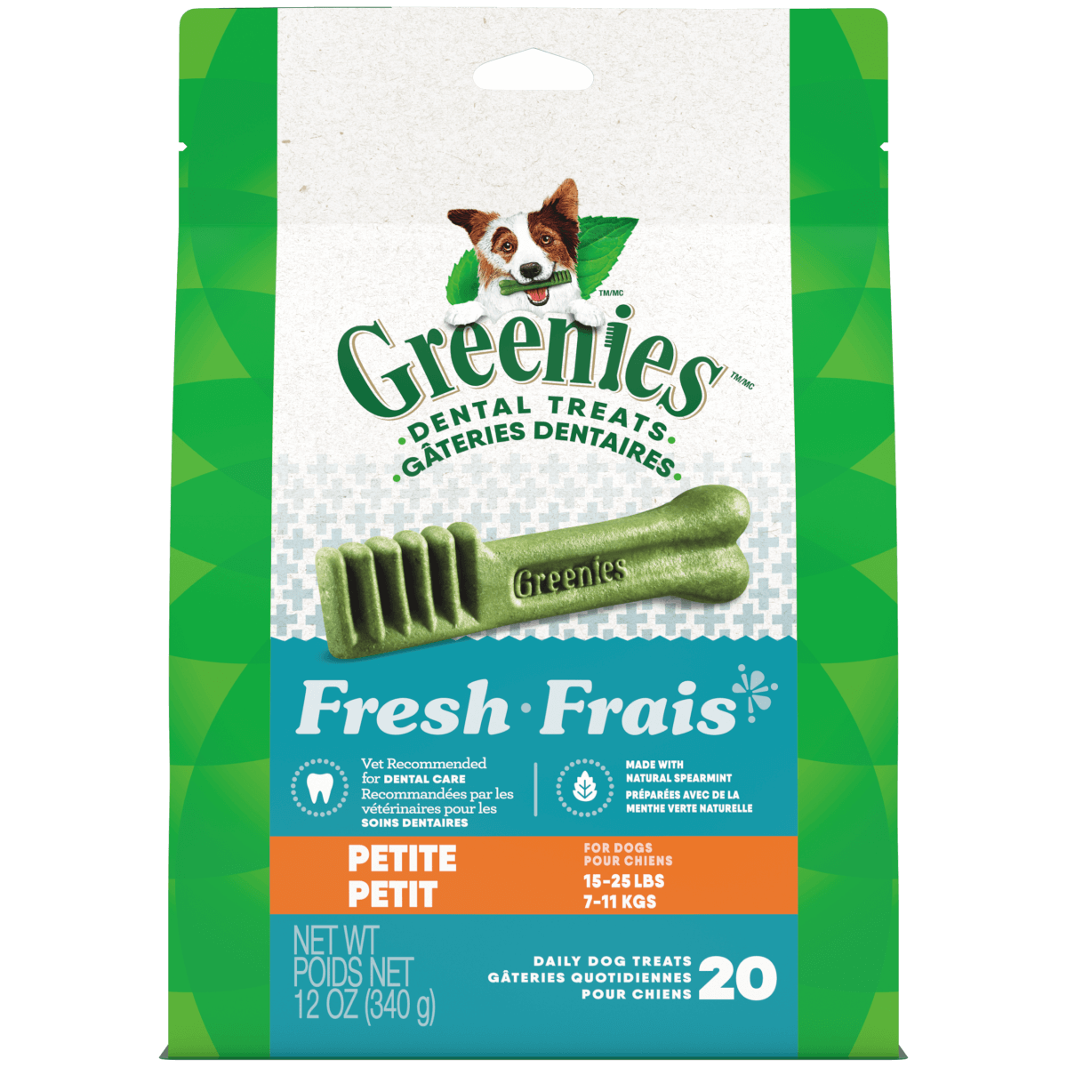 GREENIES Fresh Petite Dental Treats - 340g - Premium Feeders - Greenies - Dog Dental Treats