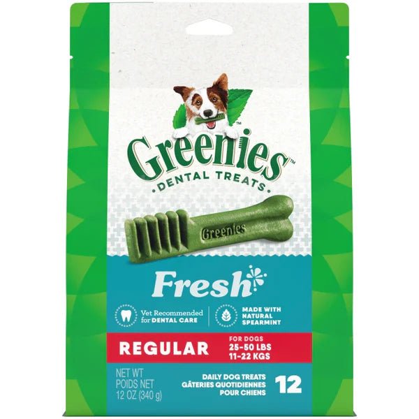 GREENIES Fresh Regular Dental Treats - 340g - Premium Feeders - Greenies - Dog Dental Treats