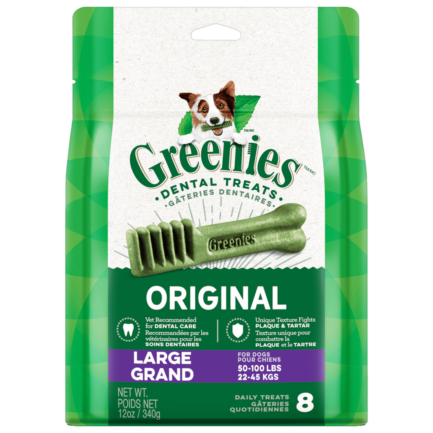 GREENIES Original Large Dental Treats - 340g - Premium Feeders - Greenies - Dog Dental Treats