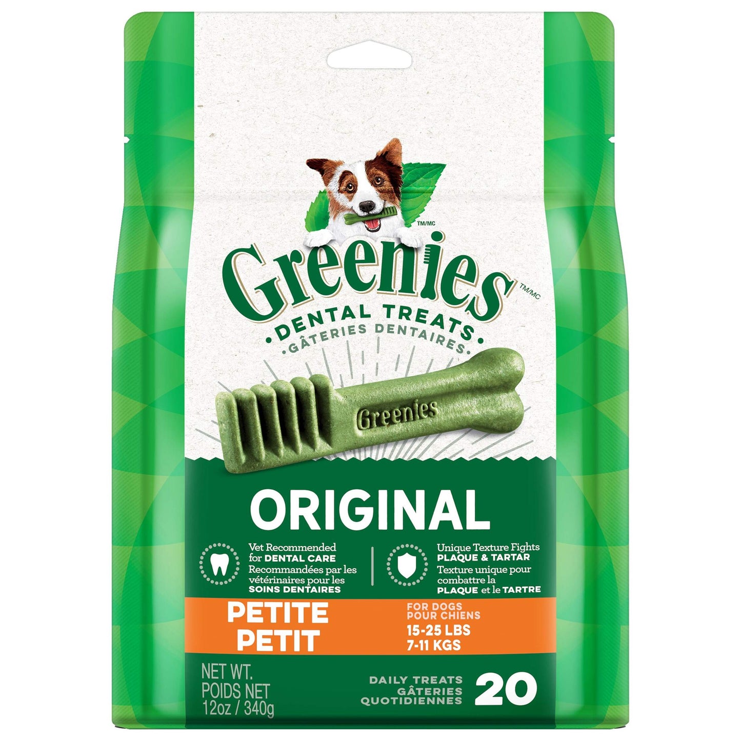 GREENIES Original Petite Dental Treats - 340g - Premium Feeders - Greenies - Dog Dental Treats