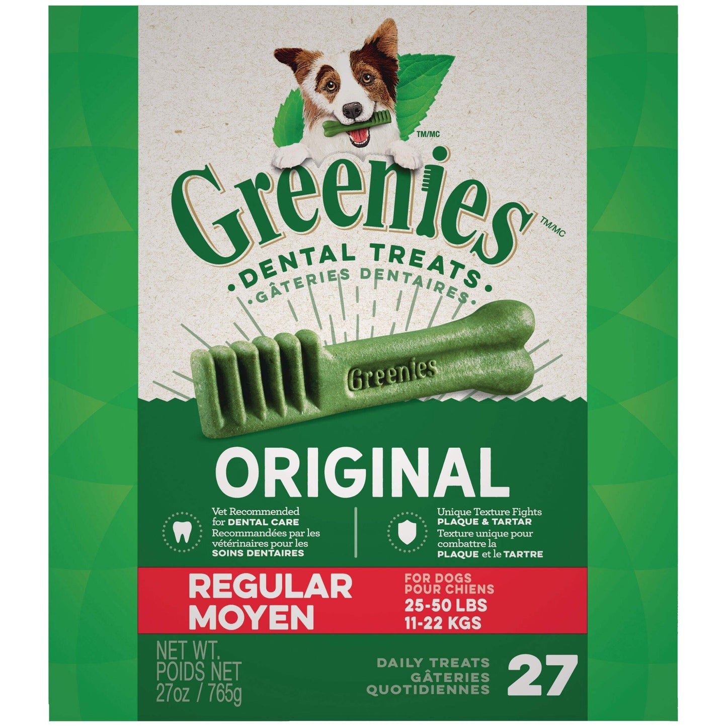 GREENIES Original Regular Dental Treats - 765g - Premium Feeders - Greenies - Dog Dental Treats