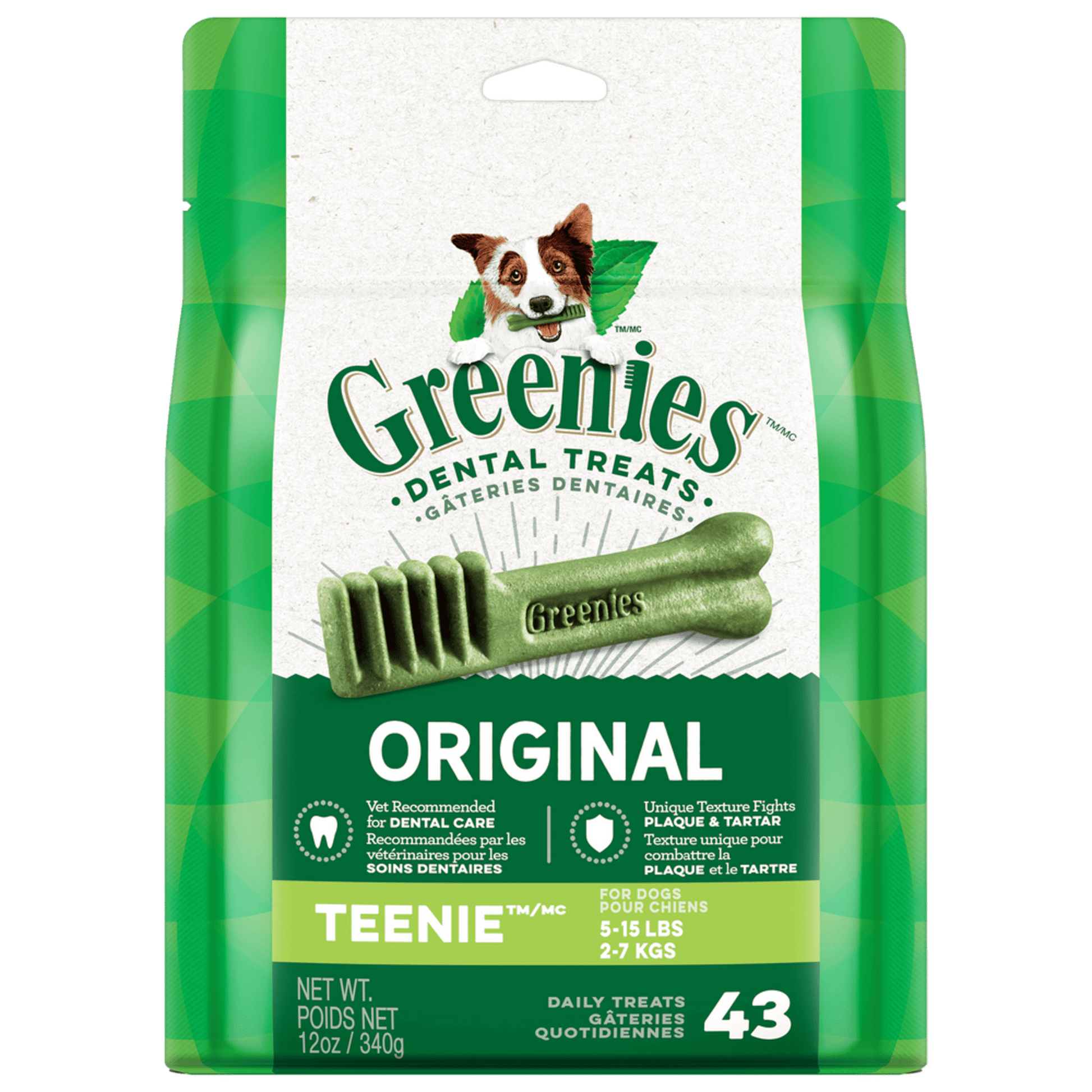 GREENIES Original Teenie Dental Treats - 340g - Premium Feeders - Greenies - Dog Dental Treats