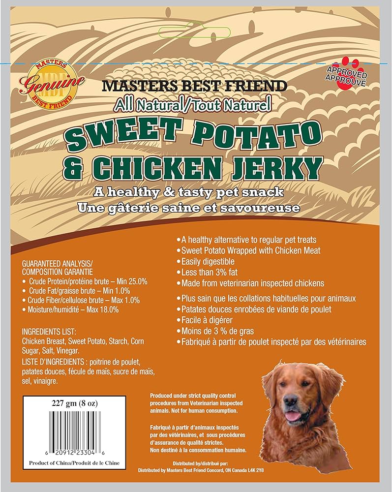 Sweet Potato wrapped with Chicken Jerky - 227g - Premium Feeders - Master's Best Friend - Dog Treats