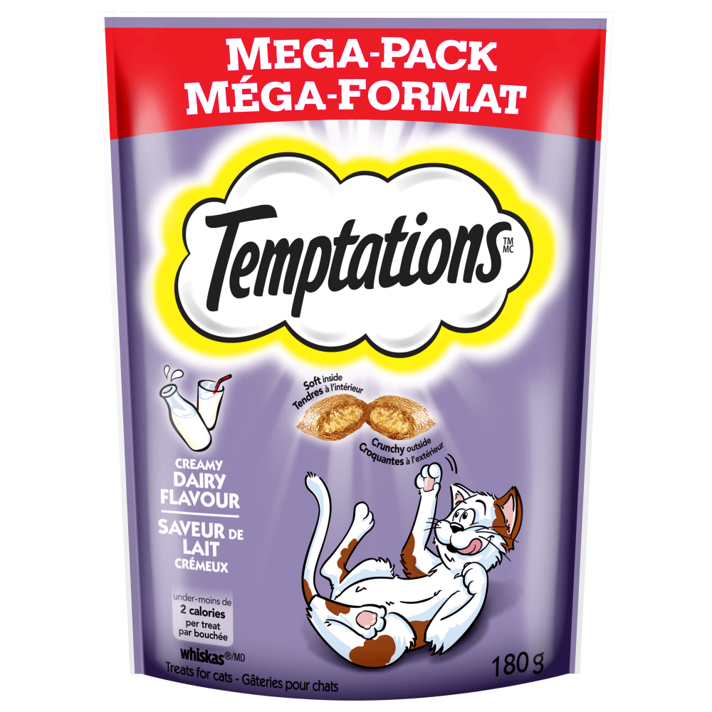 TEMPTATIONS Cat Treats Creamy Dairy Flavour - 180g - Premium Feeders - Temptations - Cat Treats