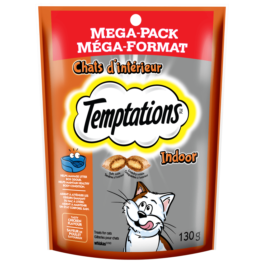 TEMPTATIONS Cat Treats Indoor - 130g - Premium Feeders - Temptations - Cat Treats