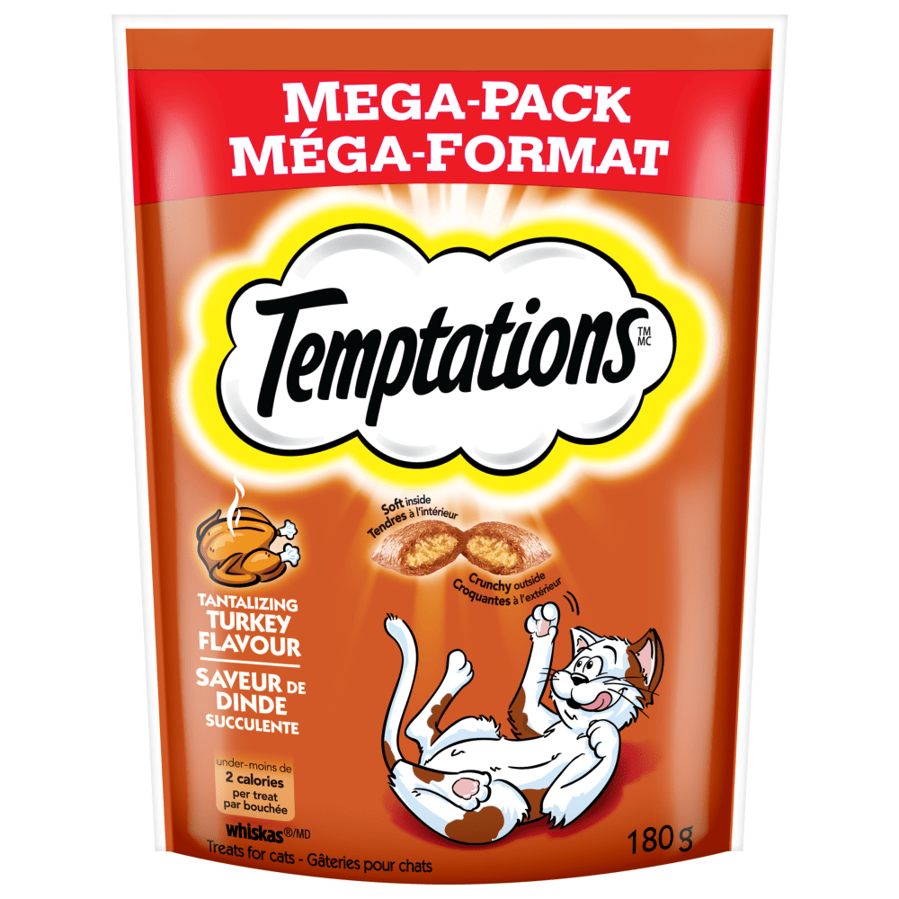 TEMPTATIONS Cat Treats Tantalizing Turkey Flavour - 180g - Premium Feeders - Temptations - Cat Treats