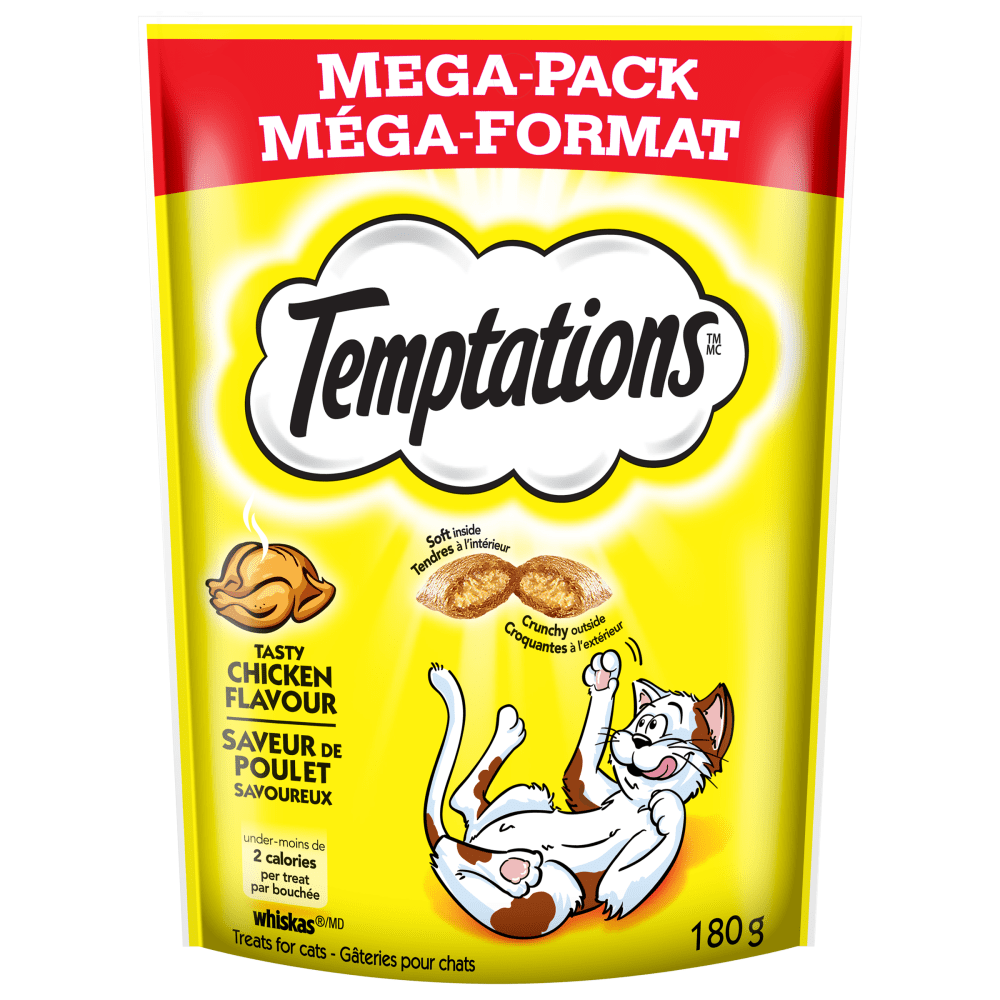 TEMPTATIONS Cat Treats Tasty Chicken Flavour - 180g - Premium Feeders - Temptations - Cat Treats